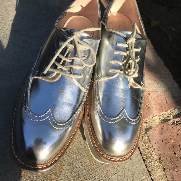 Zara Shoes - Zara silver platform shoes!